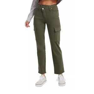 Good American Good Classic Cargo Straight Leg Jeans